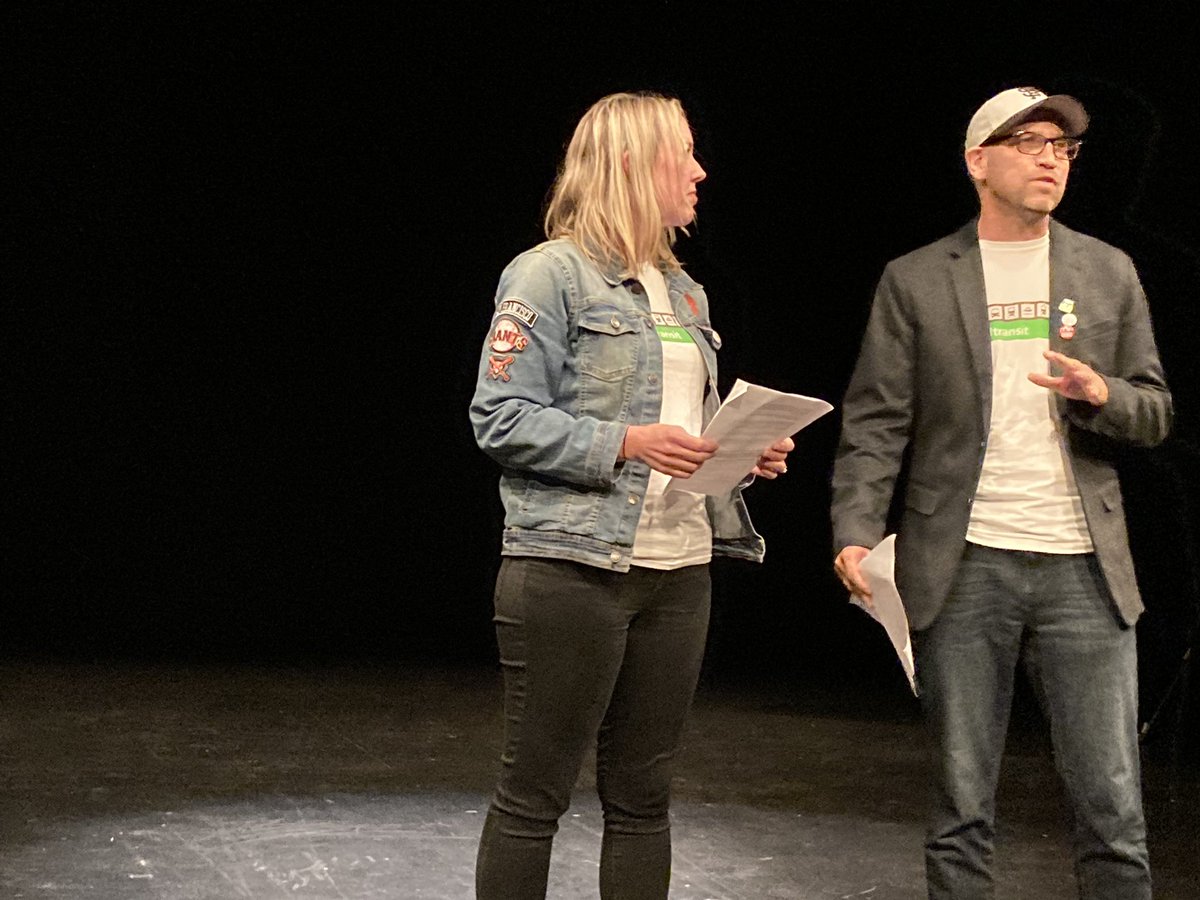TheaSelby's tweet photo. @hknightsf and @peterhartlaub tell the story of their 17 transit agencies  they rode in one day! Podcast on #totalsf #totaltransit #transitmonth @SFTRU @SFMTA_Muni https://t.co/vrIPCaeOyL