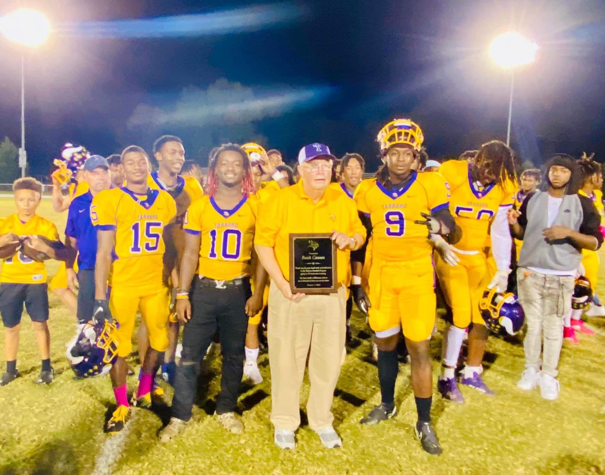 Very honored we could honor such a special man to our Tarboro community! What amazing dedication he has blessed us all with being the “Voice of the Vikings”!!! Thank you Butch Cannon!!!
