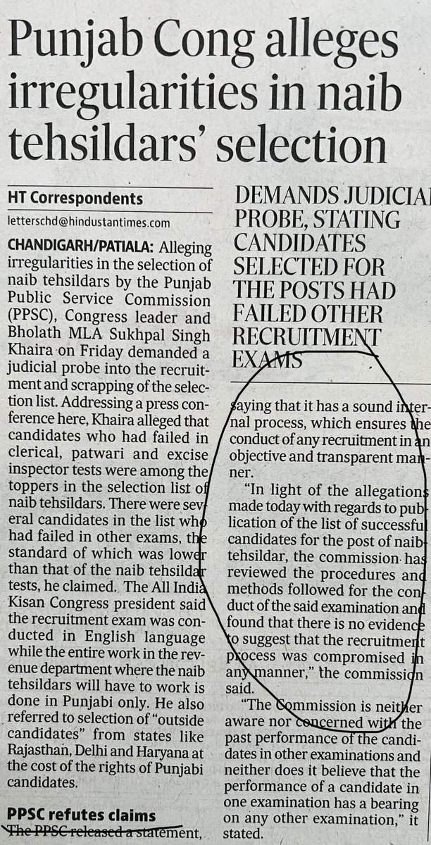 SukhpalKhaira's tweet photo. PPSC made a routine denial of scam in Tehsildar recruitment but only a fair inquiry can establish d truth like why no “Jammers”at exam centre to prevent managed cheating thru blue tooth? How can those top suddenly when they failed multiple exams of Patwari?@INCIndia @BhagwantMann https://t.co/QrPp9Ya5dr