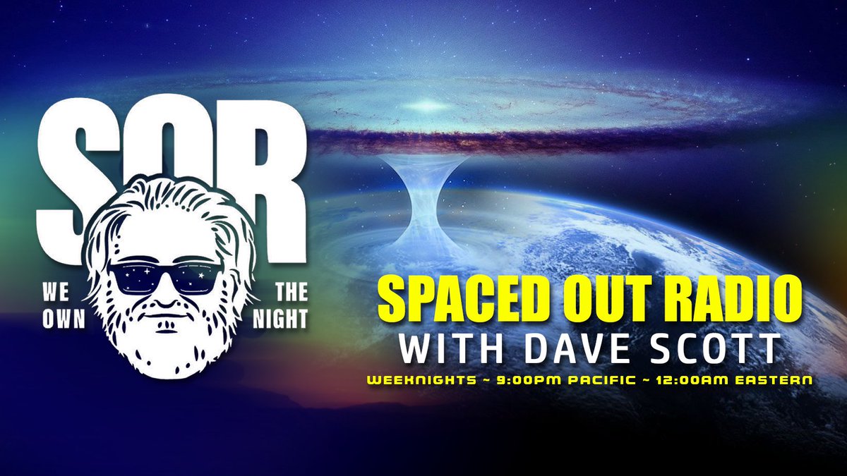 SpacedOutRadio's tweet photo. 66 minutes until #SpacedOutRadio with @DaveScottSOR is live. @RKeithAndrews is here for the #ETConnection talking #Aliens #ETContact #Extraterrestrials #ETSpecies #UFOs #UAP at https://t.co/ct7LvezYyb
#WeOwnTheNight @OdysyRadio @KPNLRadio https://t.co/JaFqWcPow2