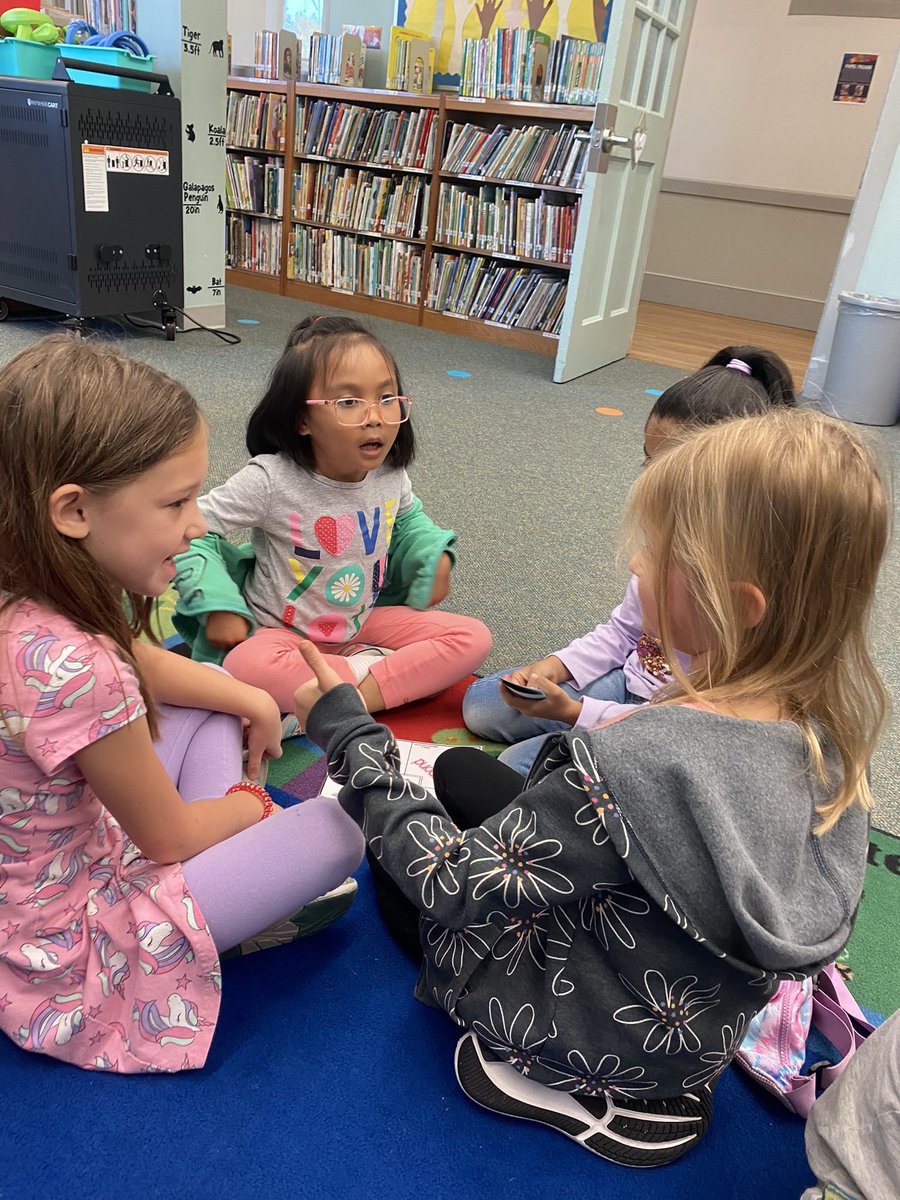 Rodgers_Reads's tweet photo. Can’t you just hear these conversations? First graders learning how to Rally Robin with a shoulder partner… &amp; play Fan ‘N Pick to check comprehension. https://t.co/rscSaEY93f