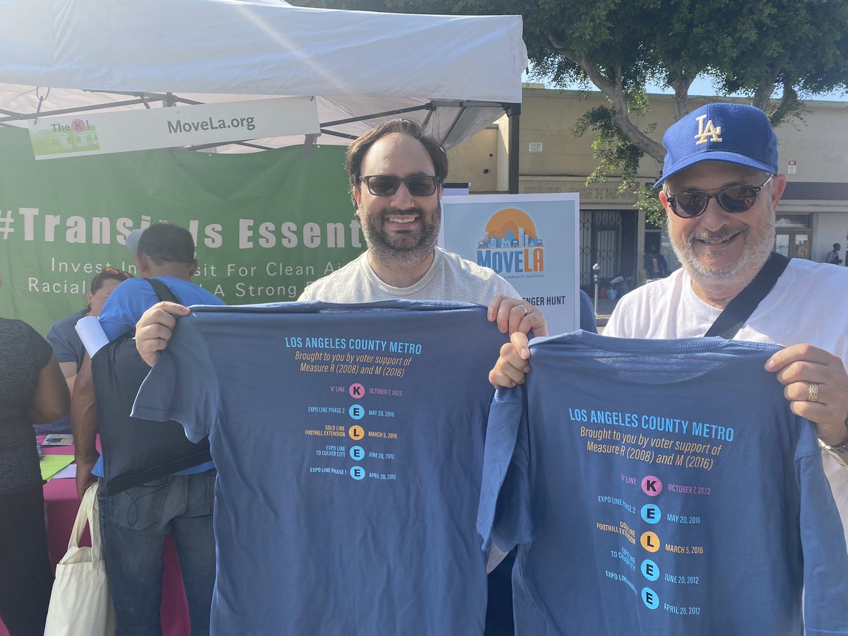 MoveLATransit's tweet photo. This father-son team had a great time riding the K Line for our #MetroKLine Scavenger Hunt! @metrolosangeles https://t.co/owgBVNrASF