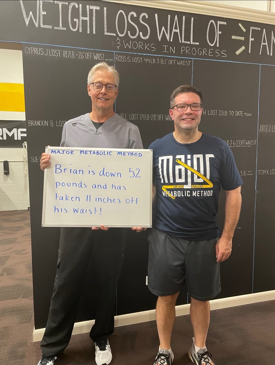 Steven_Major's tweet photo. Brian is proof hard work and dedication to your health pays off! He is down 52 lbs and has taken 11 inches off his waist! Join the Major Metabolic Method and start your health and fitness journey today!
#fitness  #healthandwellness  #weightloss https://t.co/NVGdA43IHC