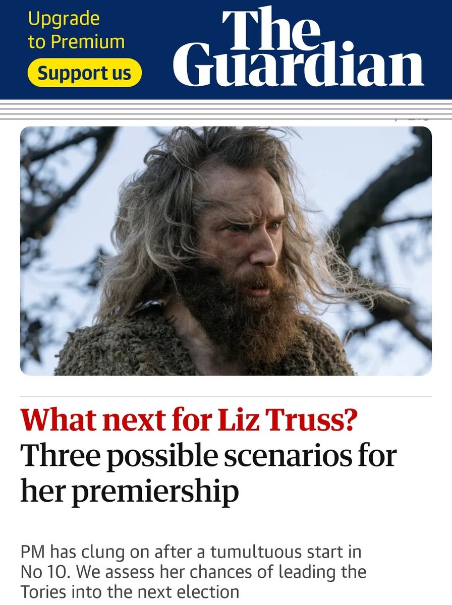 SmalljenSmall's tweet photo. It may have been a hard few weeks for @trussliz but @guardian did not miss an excellent opportunity for #juxtaposition @ByDonkeys https://t.co/qwxcJVLgsc