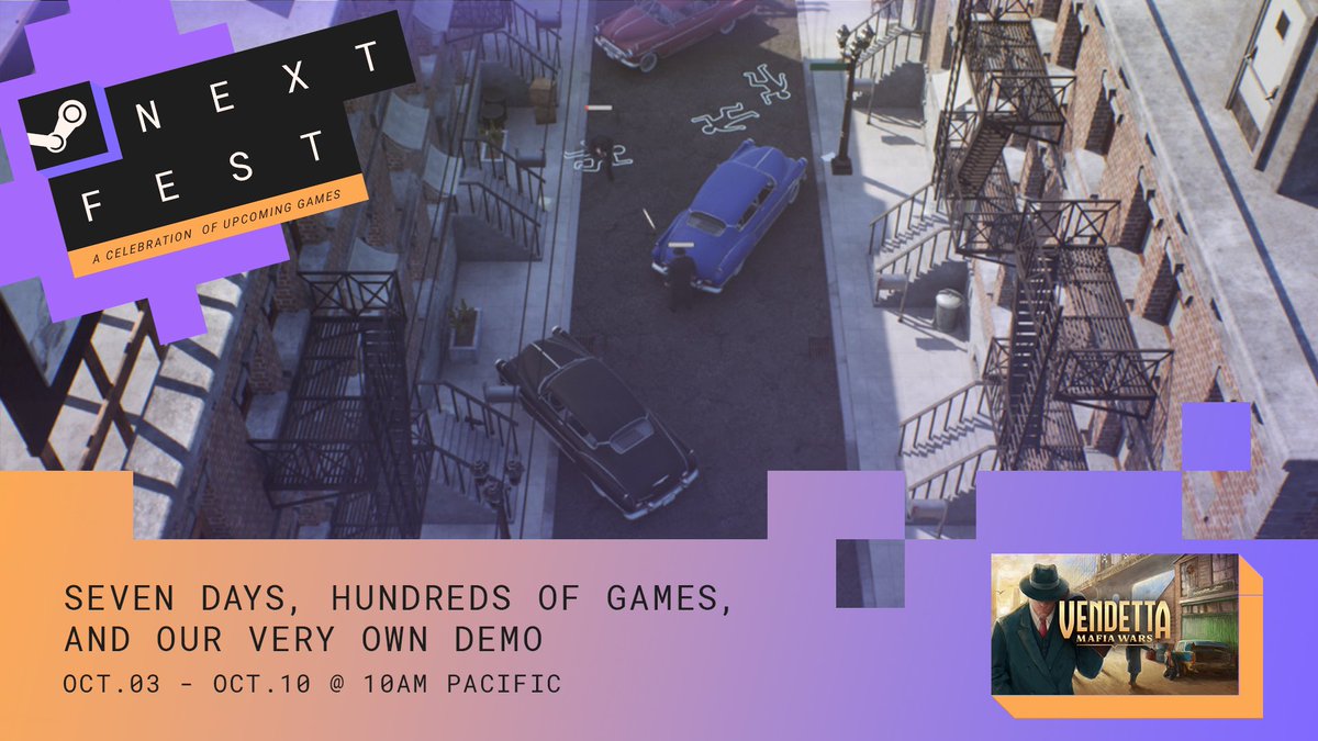 Demo is live! Remember to check out our game on Steam, add it to your wishlist and try the demo. #vendettamafiawars 🔫#crystalsharkgames 🦈