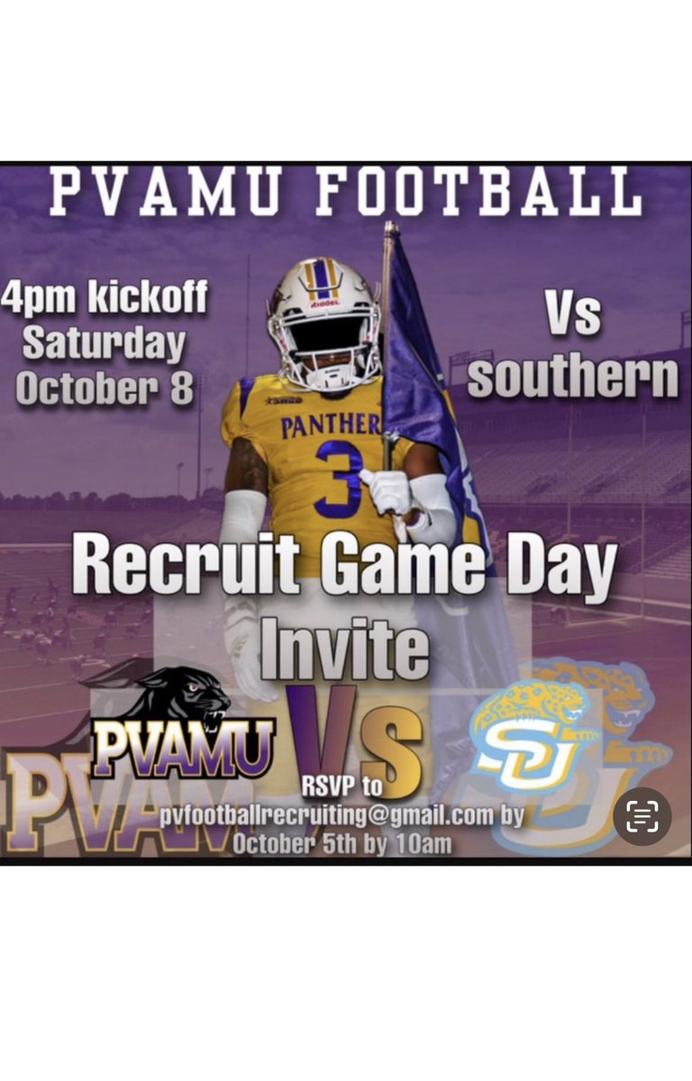 Excited for my game day visit @PVAMUPanthers @mooreathletics @PVAMU_Football #beatsouthern