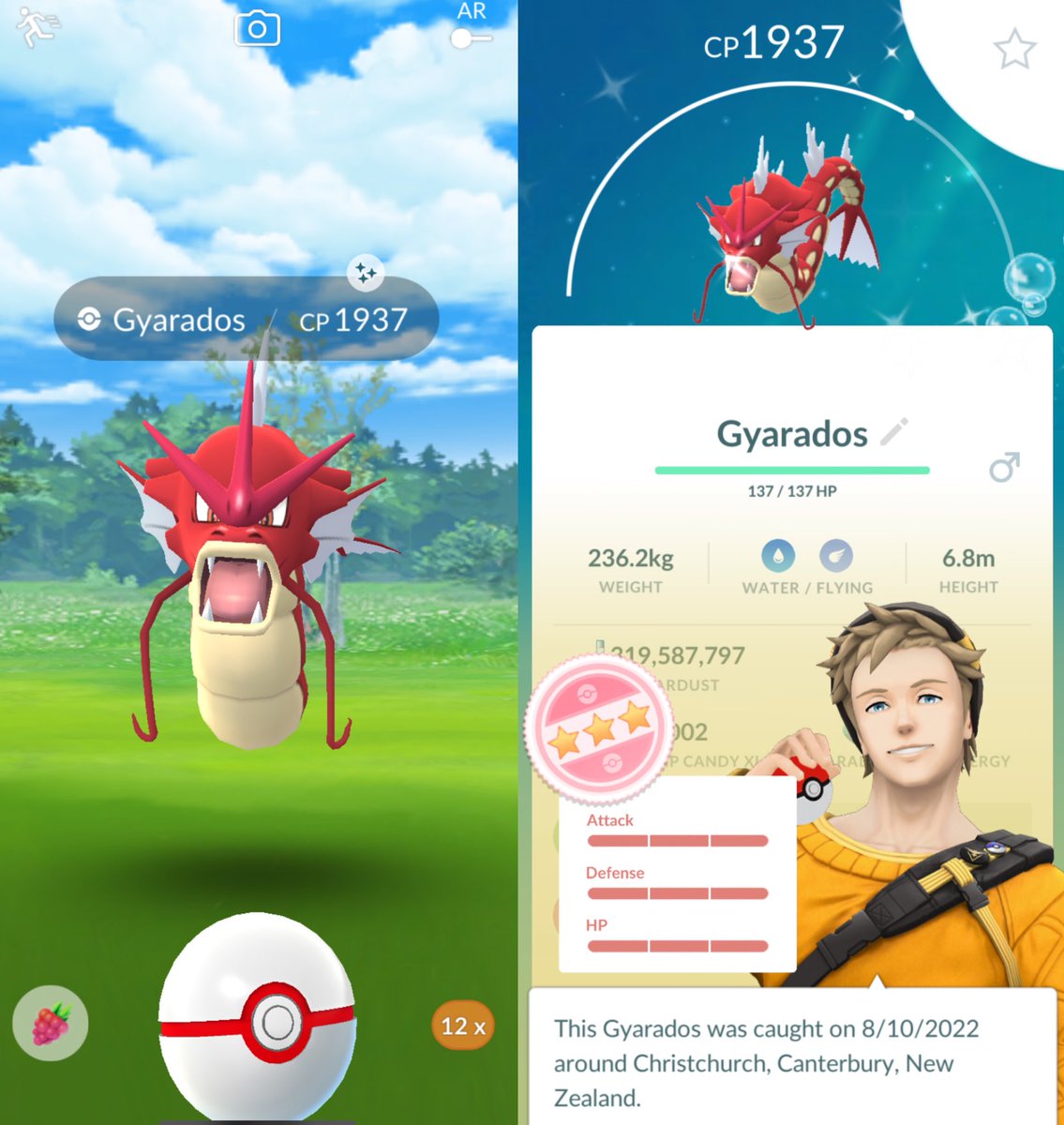 ItsFleeceKing's tweet image. OMG!!! SHUNDO GYARADOS FROM A MEGA RAID I CANNOT BELIEVE IT 
😭 😭 😭 

I didn’t even know what the hundo cp was lmao 😂

Retweet for shundo Gyarados luck 
🍀 ✨💯

#PokemonGO
