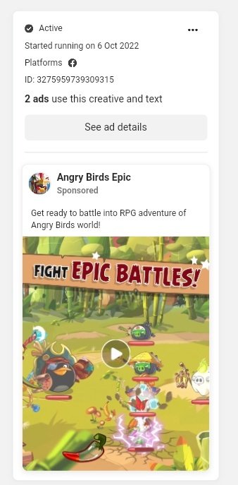 Angry Birds Facts • It's almost over on X: Fact #2655: Rovio is expressing  interest in bringing back Angry Birds Epic. They have started to run a new  ad for the