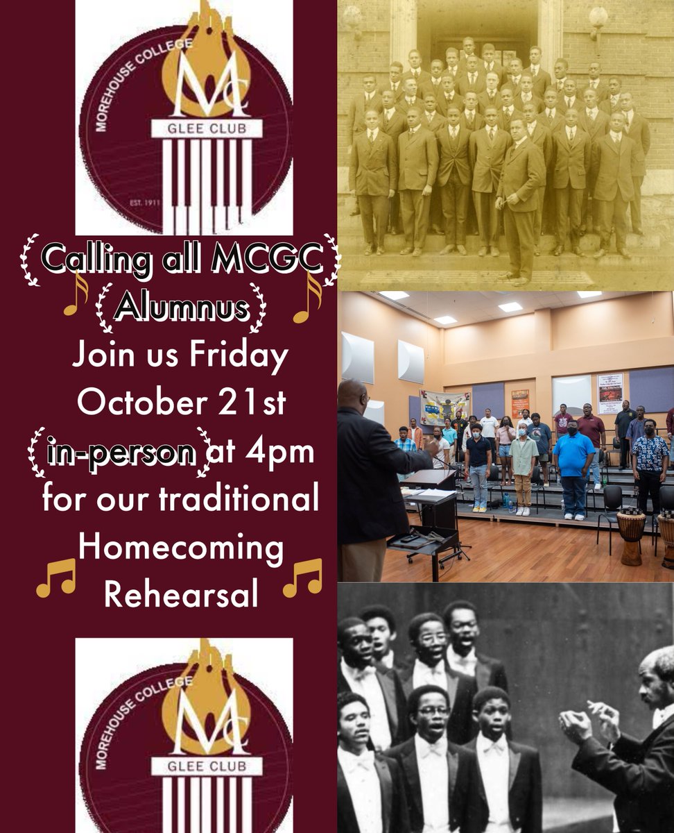 There will also be a brief interaction after. If you are interested in coming and for more information, please let us know by filling out your name in the link in the bio.
#MCGCSings #MCGCDoes #WeAreMCGC #WeAreMorehouse #WearingTheBlazerWithPrideSince1911 #BISSO #111YearsStrong
