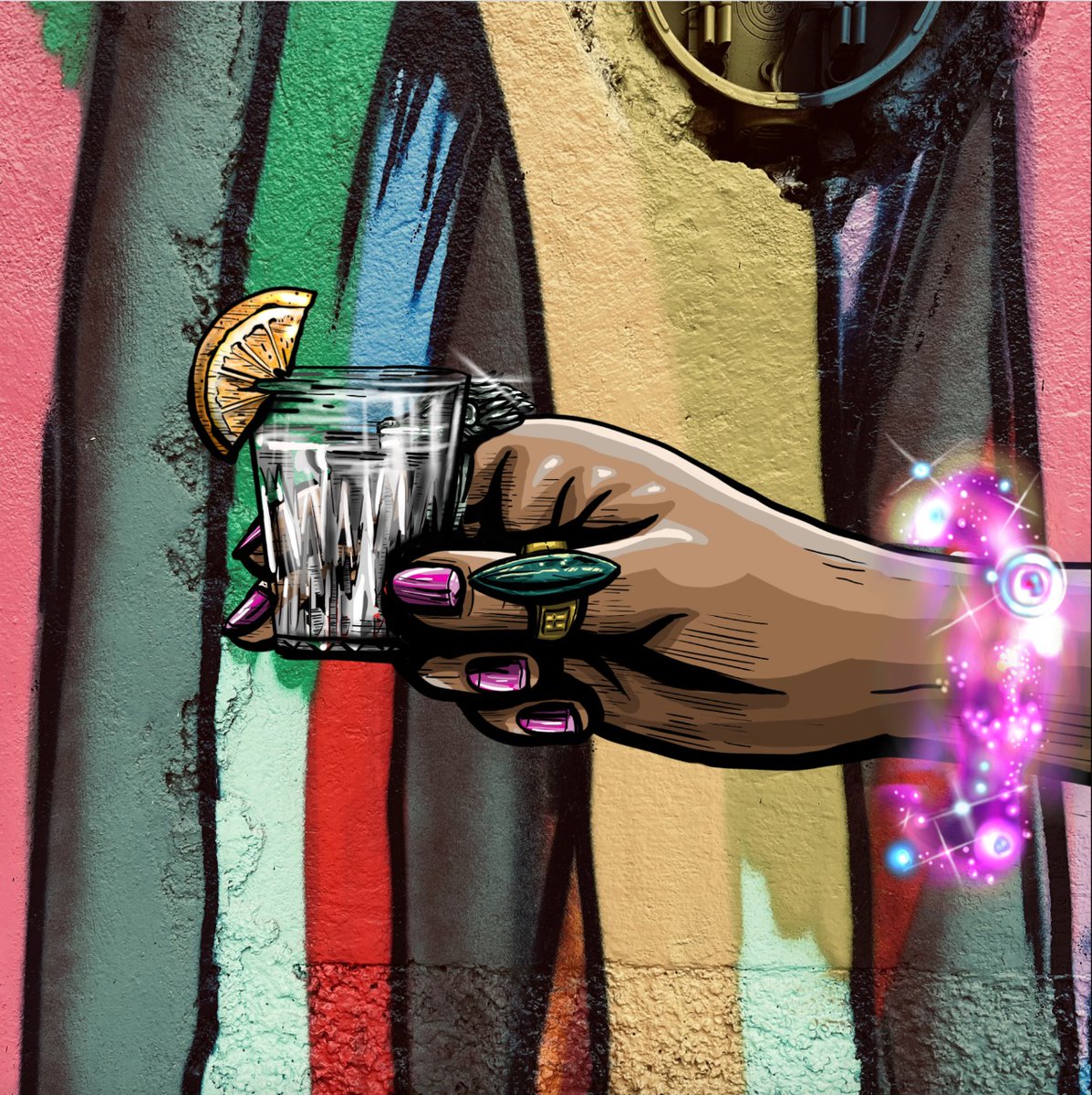 thenomadthinker's tweet photo. My grandma just minted this beautiful hand from @jesusjuicemex 

You're never too old to get into NFTs 🤟

#jesusjuice #cnft #mezcal #oaxaca https://t.co/Sq8oN9zpjE