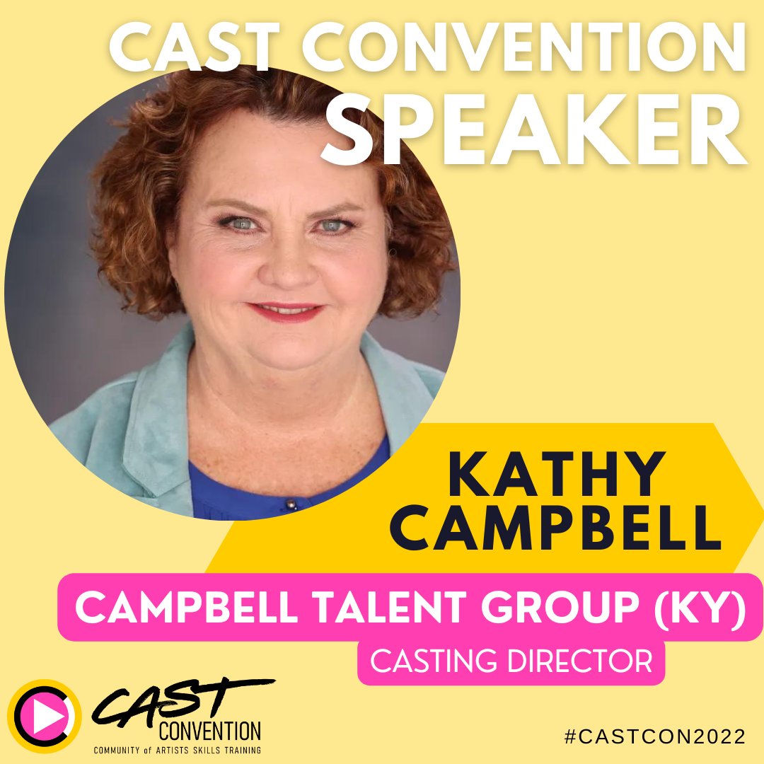 CASTConvention's tweet photo. Weโre so stoked to announce Kathy Campbell, Casting Director at Campbell Talent Group, will speak at CAST Convention 2022! Joining us from Kentucky, Kathy will speak on a panel about working in other markets outside Chicago.
#CASTCON2022 #CASTConvention https://t.co/A5g0hXPlhj