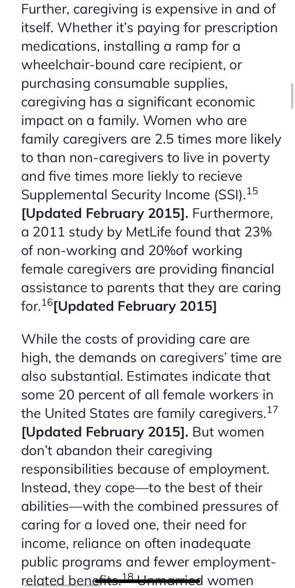 nnnnnnxox's tweet photo. “Women caregivers are 2.5 more likely to live in poverty and provide financial assistance to the parents they are caring for”

“Women don’t abandon their caregiving responsibilities because of employment, instead they cope to the best of their abilities with combined pressures” https://t.co/xlHFex3aHw