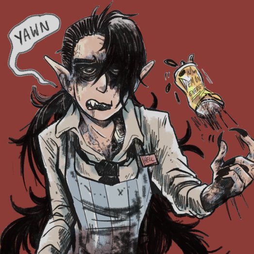 Damian's been doing a lot of night shifts recently... well, glad he's keeping up the hustle by working on Halloween!