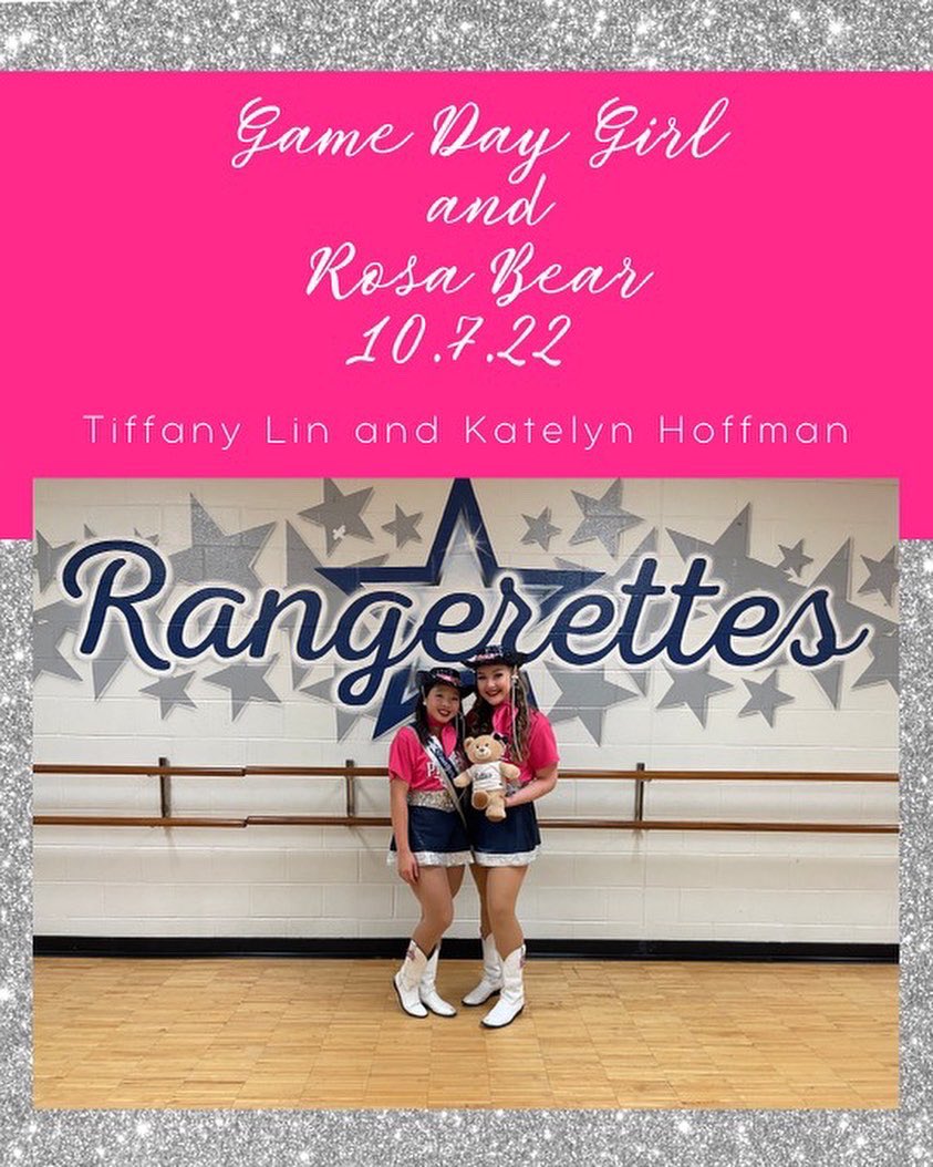 LSHSRangerettes's tweet photo. Congratulations to Rangerette of the Game, Tiffany! And cheers to Katelyn for receiving Rosa Bear! ππ» #Game6 #LSHSvsCentennial #MakeOurMARK https://t.co/VdV9A1XBOh