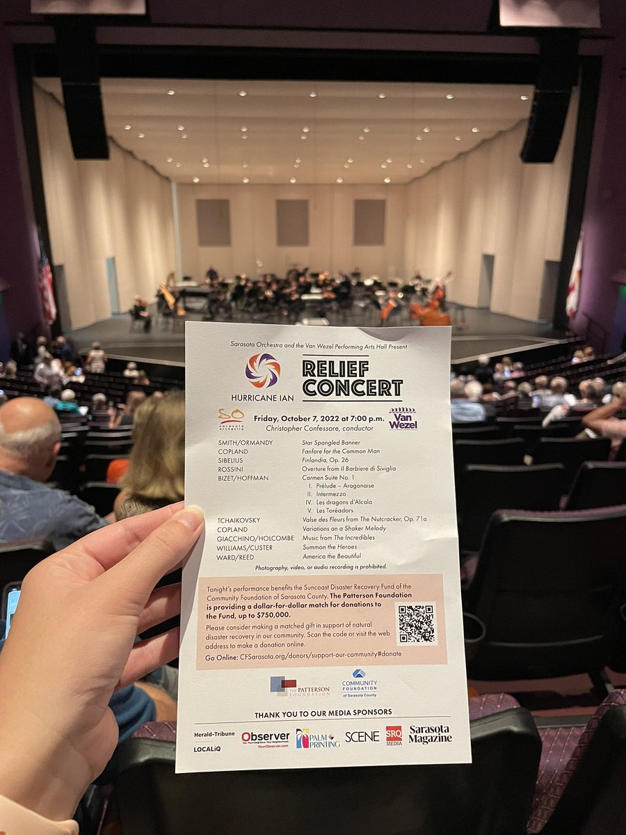 Kellie Alexander (@kelalexander_) on Twitter photo Excited for #HurricaneIan Relief Concert <a href="/vanwezel/">Louie Van Wezel</a> with <a href="/srqorchestra/">Sarasota Orchestra</a>!🎻🎼
This performance benefits the Suncoast Disaster Recovery Fund of <a href="/CFSarasota/">Community Foundation of Sarasota County</a>, donation match from <a href="/ThePattersonFdn/">The Patterson Foundation</a> Excited for #HurricaneIan Relief Concert <a href="/vanwezel/">Louie Van Wezel</a> with <a href="/srqorchestra/">Sarasota Orchestra</a>!🎻🎼
This performance benefits the Suncoast Disaster Recovery Fund of <a href="/CFSarasota/">Community Foundation of Sarasota County</a>, donation match from <a href="/ThePattersonFdn/">The Patterson Foundation</a>