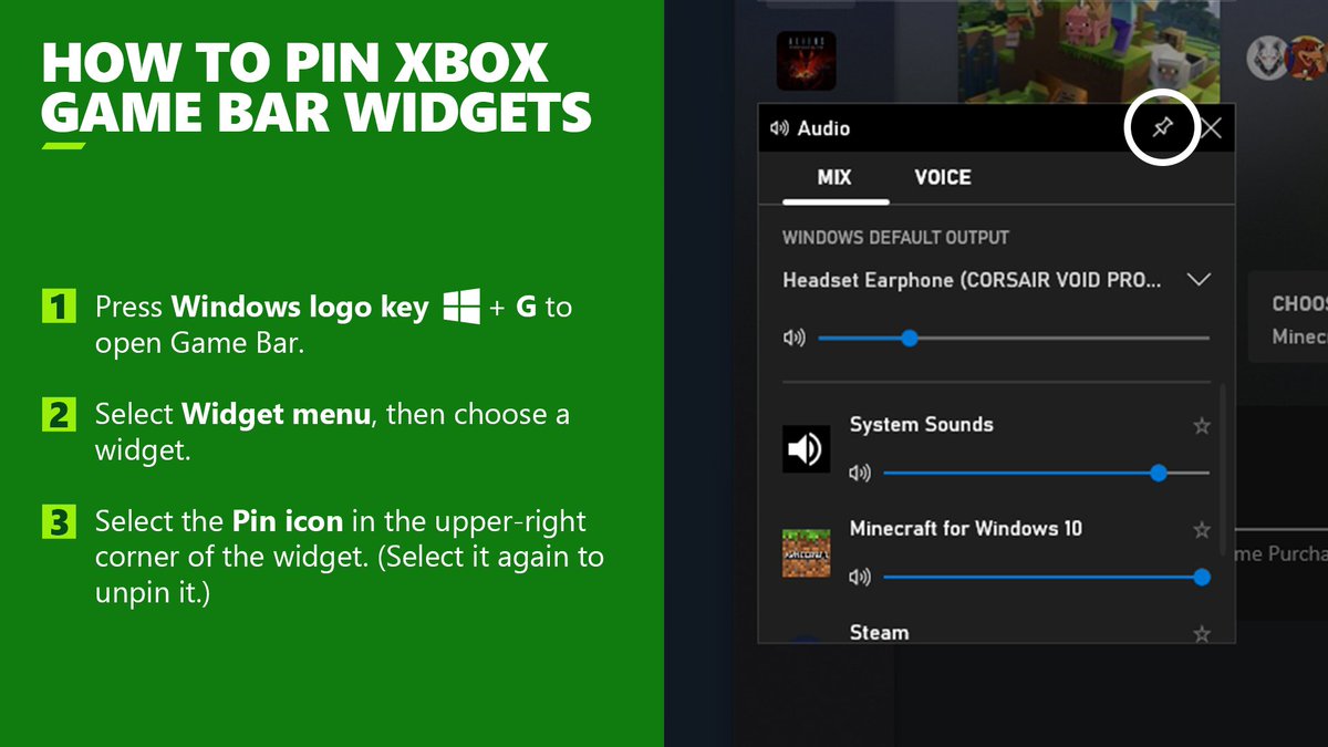 Uživatel Xbox Support na Twitteru: „PC Gamers, which Xbox Game Bar widget  do you have pinned? Tell us why in the comments below and learn how to pin  them here: https://t.co/kfHhw5onZl https://t.co/JRBYeY7jRv“ /
