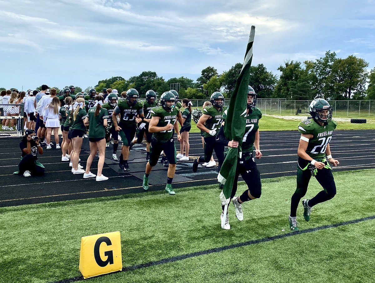 Hugh Bernreuter (@bernreuterhugh) on Twitter photo On the first drive of the game, Freeland scores on a 4-yard run by Nathan Helmreich for a 7-0 lead over rival Swan Valley with 9:34 left in first quarter. <a href="/JaredPurcellDET/">Jared Purcell</a> <a href="/FballFreeland/">Freeland Falcons Football</a> <a href="/SwanValleySport/">SwanValley Athletics</a> On the first drive of the game, Freeland scores on a 4-yard run by Nathan Helmreich for a 7-0 lead over rival Swan Valley with 9:34 left in first quarter. <a href="/JaredPurcellDET/">Jared Purcell</a> <a href="/FballFreeland/">Freeland Falcons Football</a> <a href="/SwanValleySport/">SwanValley Athletics</a>