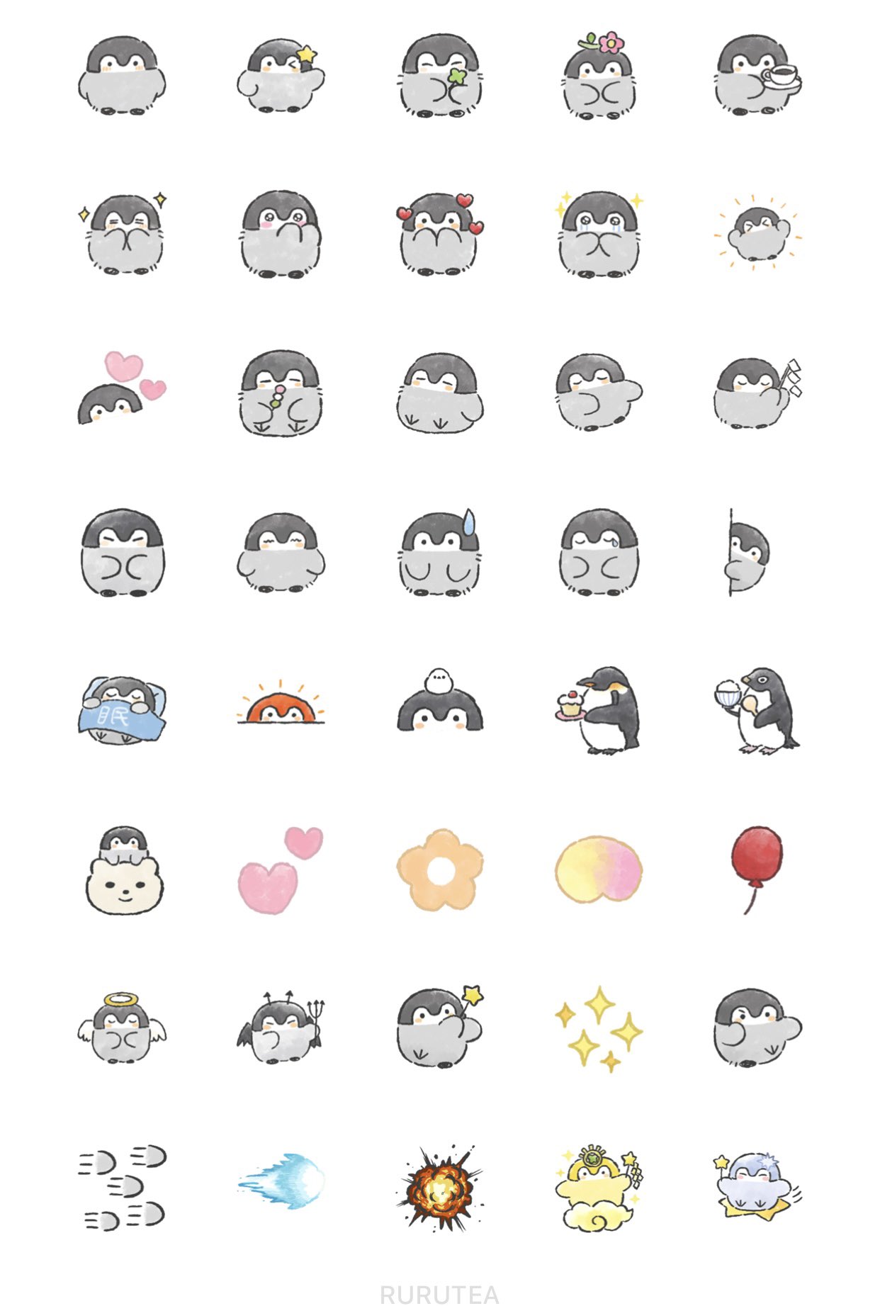 コウペンちゃんいろいろいっぱい7点 8/20まで 毎日えらい！”肯定するペンギン『コウペンちゃん』の 31枚描き