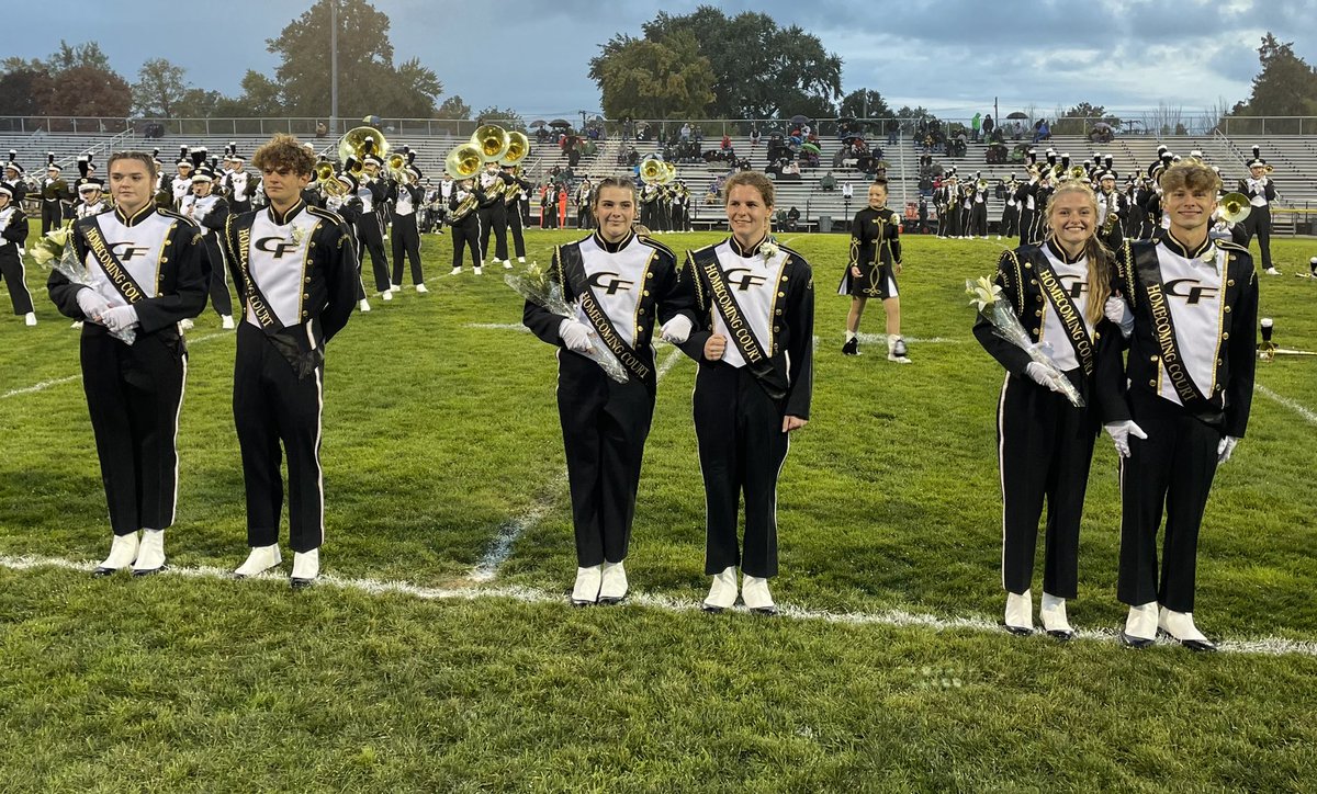 CFBands's tweet image. We LOVE our senior band members who made the 2022 homecoming court. Proud of all of you 💛🖤💛