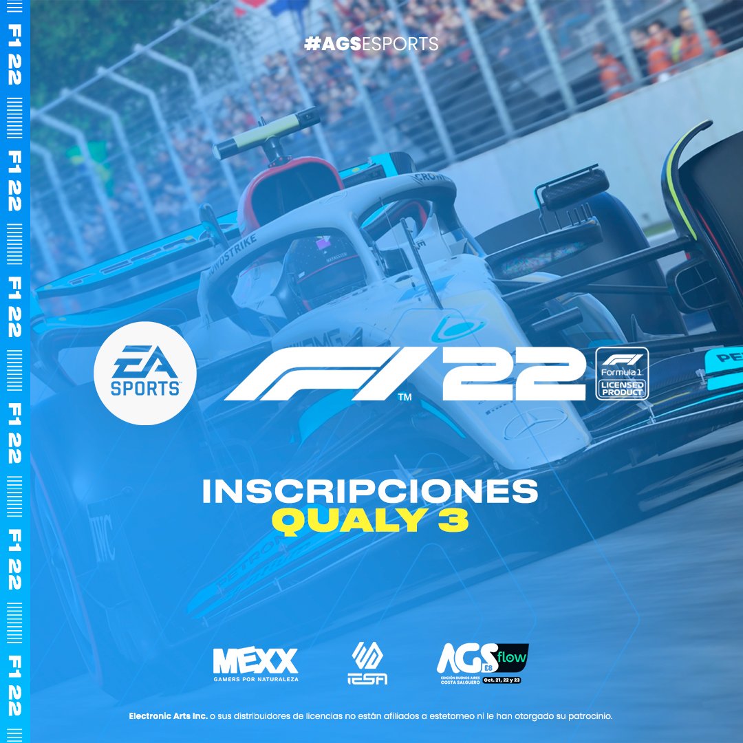 ¡INSCRIPCIONES ABIERTAS!💣

Llegó el momento de jugar en la <a href="/ArGameShow/">AGS 🎮🕹️</a> 2022 y nuevamente F1 estará en #AGSEsports🔥

Anotá a tu equipo para ser los mejores en el evento del año🏆

Hay tiempo hasta el 11/10⏳

Inscripciones Qualy 3👉 forms.gle/8rX74jCw9QuvD8…

<a href="/MexxplayOK/">MEXX PLAY</a>