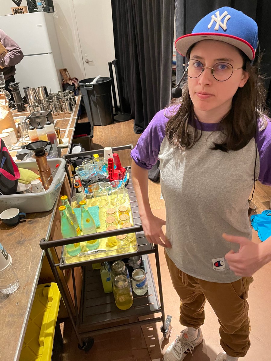 this_is_JennaG's tweet photo. I just made it to the the quarter finals of the @Coffee_Masters_ competiton in NYC and what would be SO COOL is if I got to make coffee for @dawnstaley while she is in town👀 https://t.co/QPYYw4vbDv