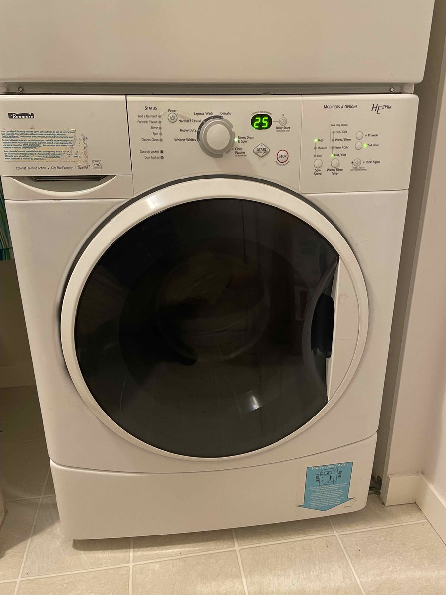 A few weeks ago, our washing machine stopped working.

My wife: "It's 15 years old. They're going to charge us $200 just to come out to investigate. Maybe they can't even fix it. Should we get a new one?"

Me: "No—we can't. I'm teaching a class on #PlannedObsolescence on Fri!" 1/