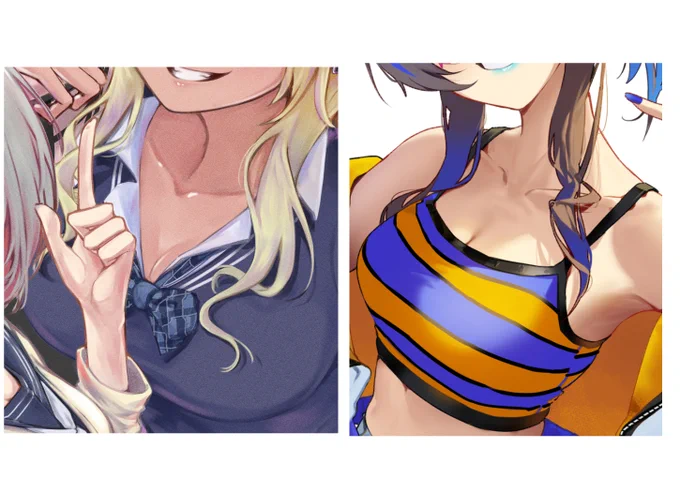 けっこういい胸元描けるようなったと思う2021->2022 