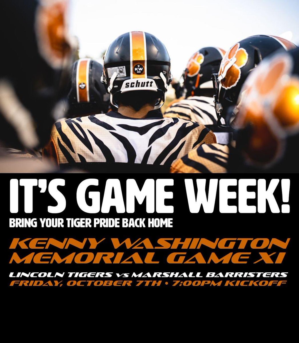 LincolnFB_'s tweet photo. #LincolnFootball
#LincolnTigers
#KennyWashingtonGame https://t.co/Tektu7vty9