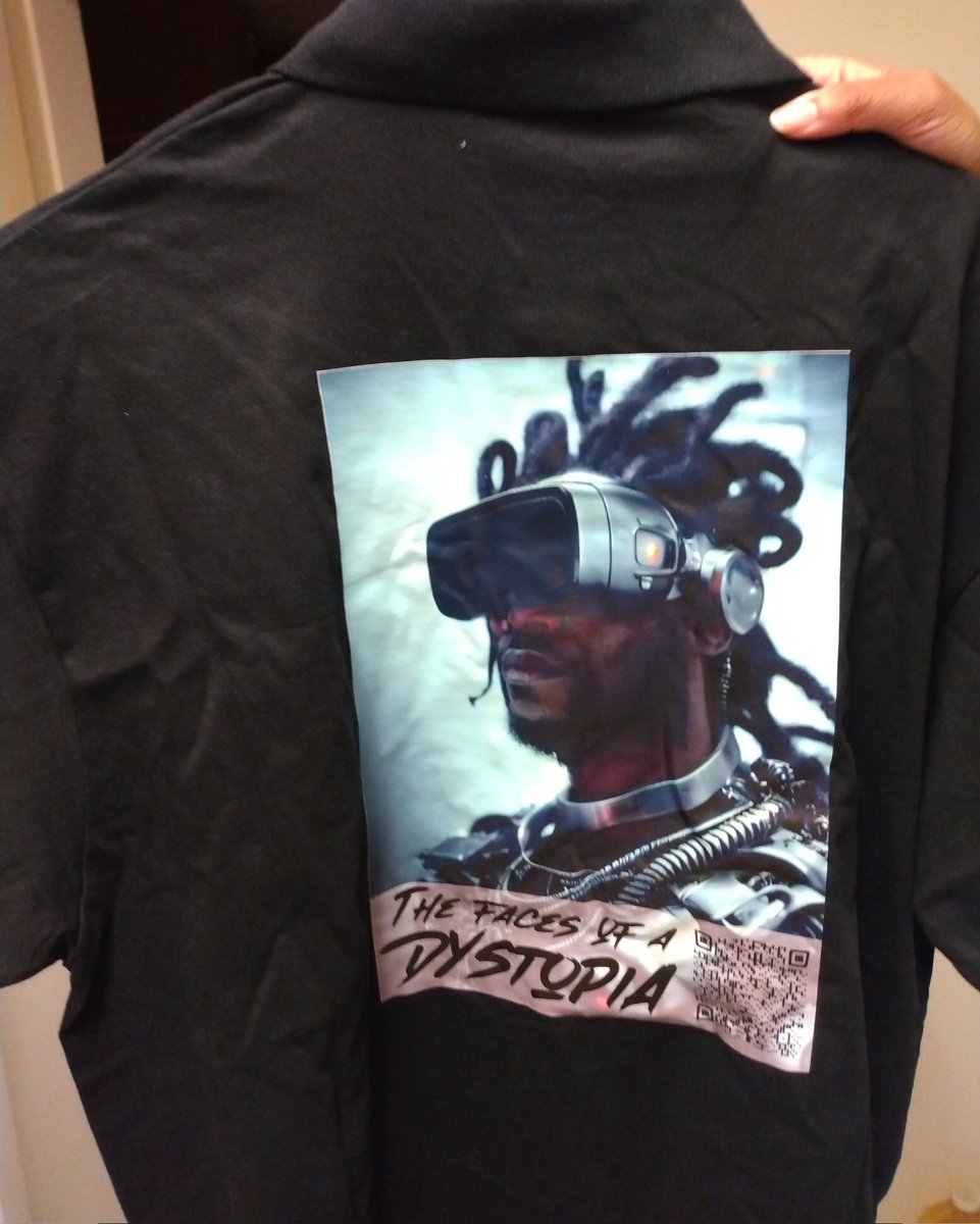 MetaDystopian's tweet photo. If you are attending @cNFTcon this weekend, find @jahemo2004 on Saturday, and take a picture with him (he will be wearing this shirt), then post it and tag us both on it. The first 5 will get a free t-shirt, everyone else will enter an NFT giveaway! #CNFTs #CNFTCommunity https://t.co/I3E1Dg33KN
