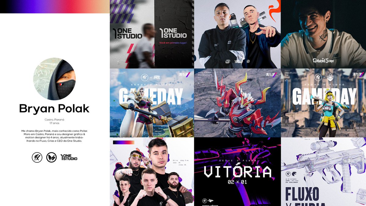 omgpollar's tweet photo. Salve guys, pra quem não me conhece, me chamo Bryan Polak, designer gráfico e motion designer há 4 anos.
Atualmente trampando no @fluxo @criasgg e CEO da @1onestudio

Agenda para freelas do studio tá aberta, só entrar em contato na DM ou nesse email:
designer.onestudio@gmail.com https://t.co/WzadJQAFuG