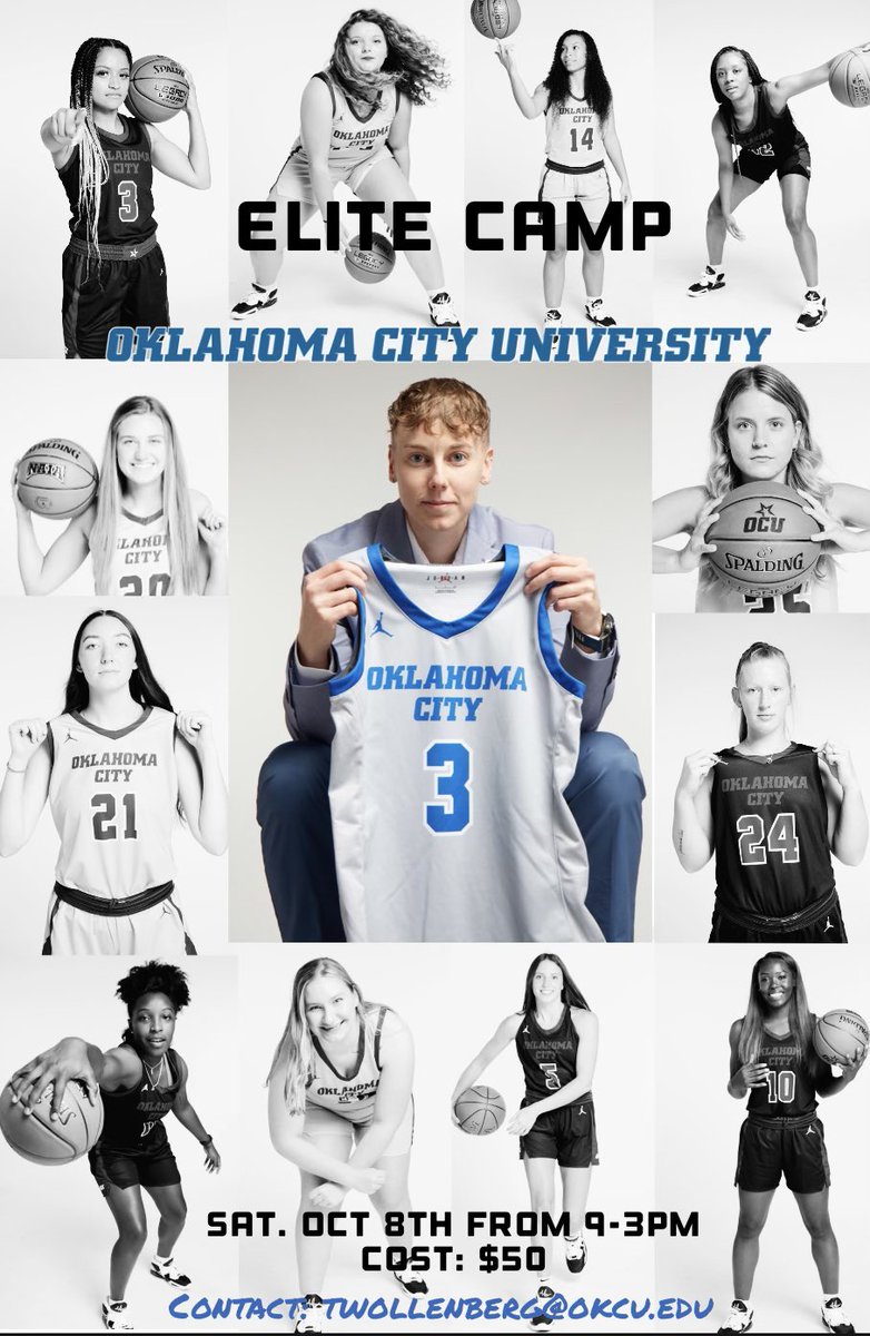 OCUwbball's tweet photo. Elite camp begins TOMORROW‼️‼️ We can’t wait to see what talent comes through the door of Abe Lemons Arena. A couple of things ⤵️⤵️⤵️ https://t.co/1hzQ4QdYdf