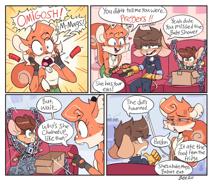 Mags Plush Comic #2 - Mags isn't very good at motherhood.. 