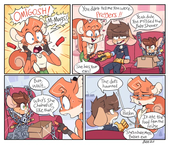 Mags Plush Comic #2 - Mags isn't very good at motherhood.. 