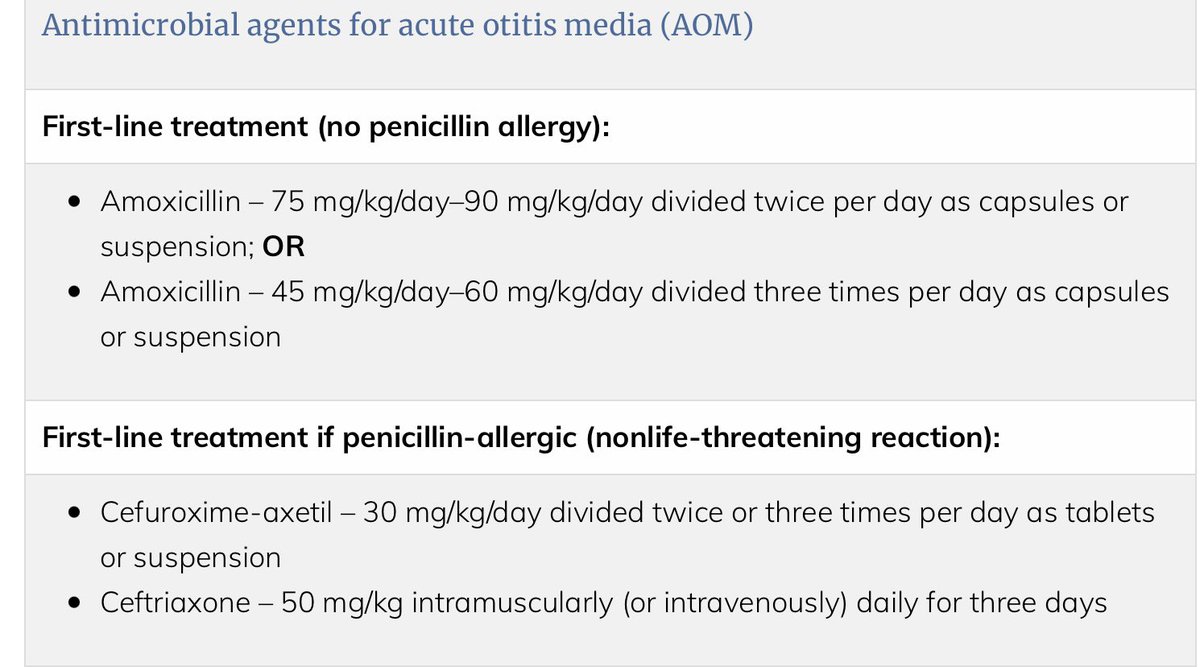 Management of acute otitis media in children six months of age and older | Canadian Paediatric Society
cps.ca/en/documents/p…
#IDTwitter #MedTwitter #PedsTwitter #Pediatric #infection #Pediatrics #usmlestep1 #TwitteRx
