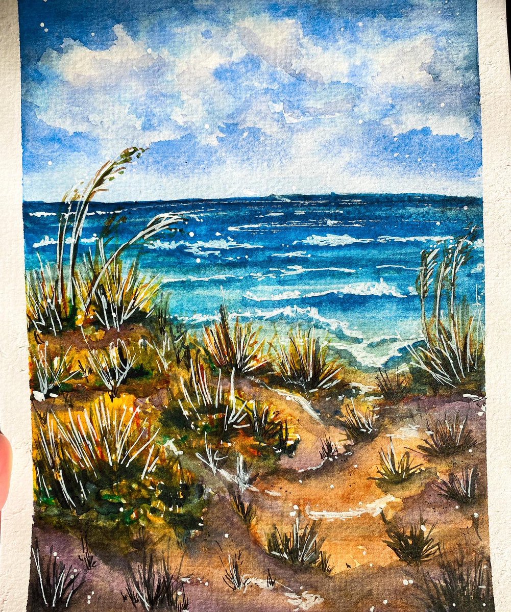 🌊Watercolor #013 🤭❤️“ฝึกวาดตามเขาค่าาา”ยังไม่ค่อยถนัด😁
#watercolor #watercolourpainting 

#letsmaketarts #watercolourpainting #watwercolorart #watercolorflorals #watercolorartist #watercolor_guide #watercolor_painting #watercolor_blog #watercolorsketch