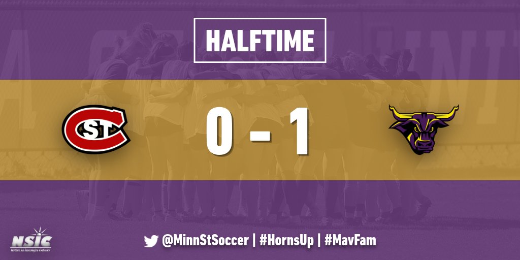 MinnStSoccer's tweet photo. At the half, the Mavericks lead by one courtesy of Brynn Desens lone tally. The Maverick finish the half with a 5-2 advantage in shots-on-goal.
#HornsUp #MavFam #Act2 #Letgooooo https://t.co/AP9AYAP3S2
