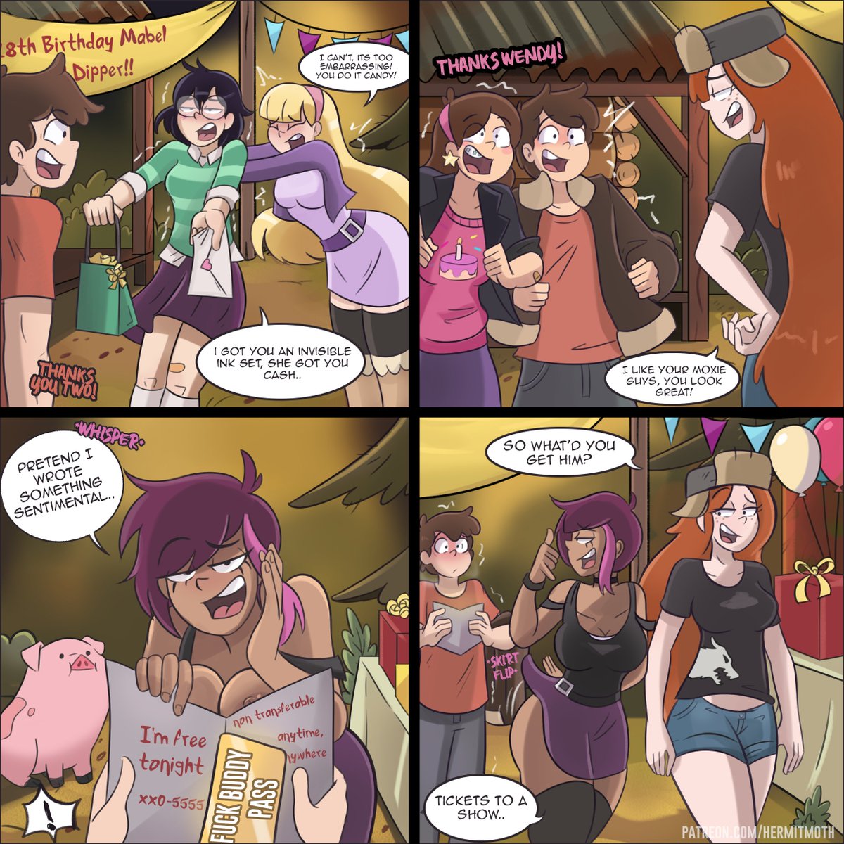 HermitMoth's tweet photo. Short Set: Dipper gets a slice of Goth Cake (3/3) https://t.co/u9sQSAS97k