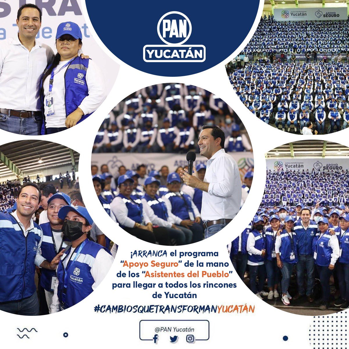 Los gobiernos del #PANYucatán son cercanos, de cambio y resultados que llegan hasta donde más los necesitan. Juntos estamos transformando a #Yucatán a través de programas que impactan directamente la calidad de vida de todos, esa será la tarea de los #AsistentesDelPueblo.