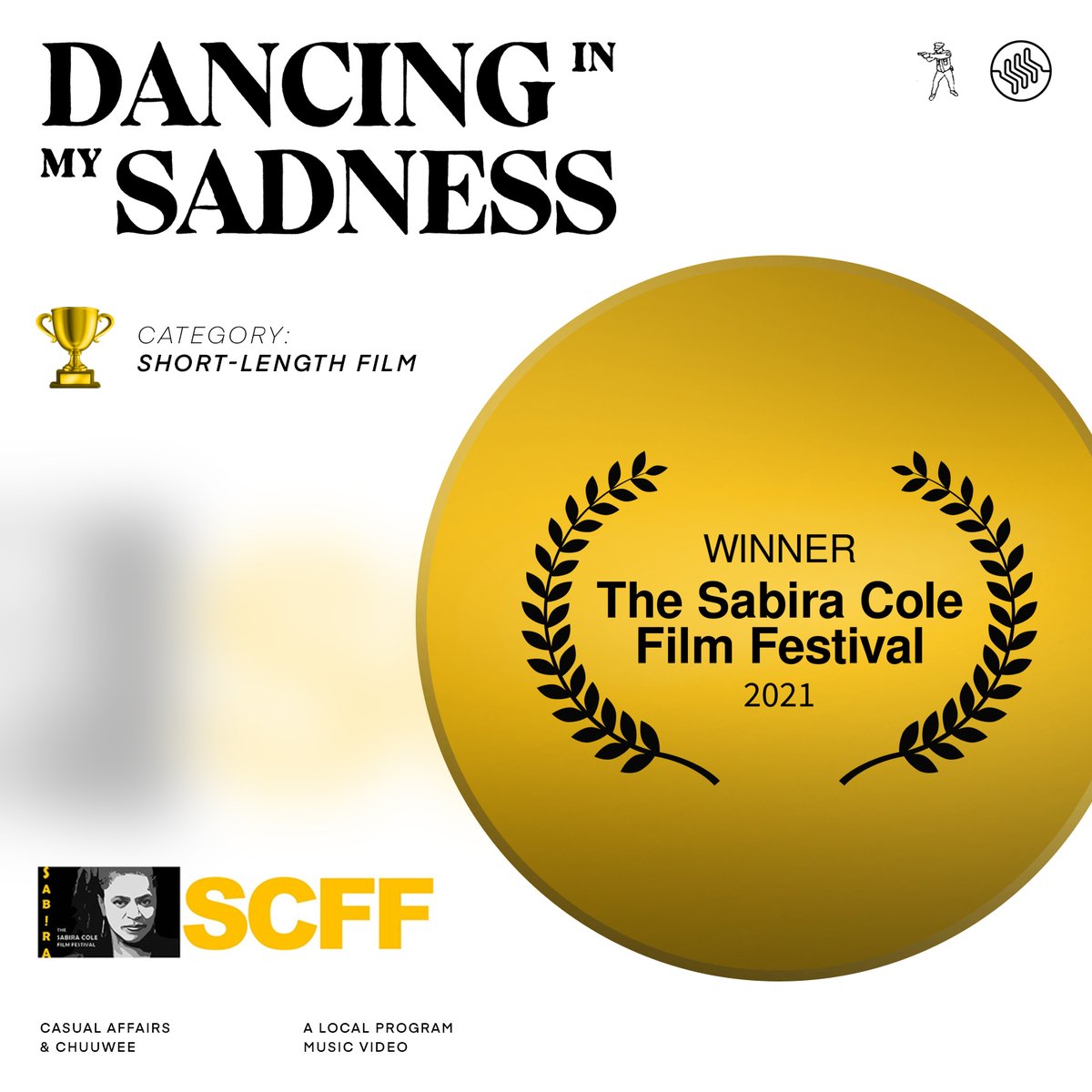 casualwhat's tweet photo. The music video for Dancing In My Sadness with @chuuw33 won the Short-Length Film award at The Sabira Cole Film Festival, thanks again @sabirafilmfest :)

#sabirafilmfest #blm #shortfilms #musicvideo #hiphopmusic https://t.co/RMNWCKY4zI