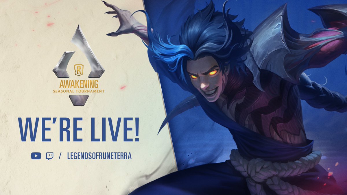Americas are live!

Join <a href="/CasanovaCasts/">Casanova</a>, <a href="/Scarzig/">Scarzig 🛡️ (Adam Watson)</a>, @CasterBoulevard, <a href="/SparklingIceT/">SparklingIceTea</a>, and <a href="/MonteXristoLoR/">Chris Lakkotrypis</a> for the pre-show before diving into the depths of battle. 💥

Follow <a href="/GiantSlayerLoR/">Legends of Runeterra by Giant Slayer</a> for live bracket updates, and let the games begin! 

🔴 twitch.tv/legendsofrunet…