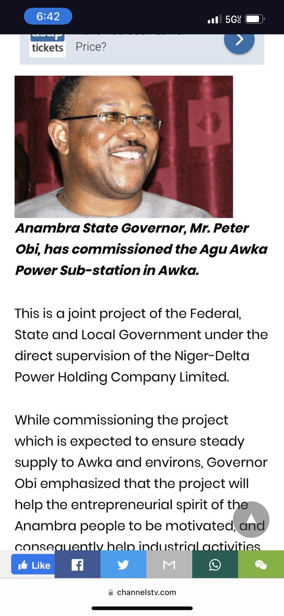 @Jack_ng01 Go to Google, browse and read, then come come back and tell us who built the power sub Station in Awka