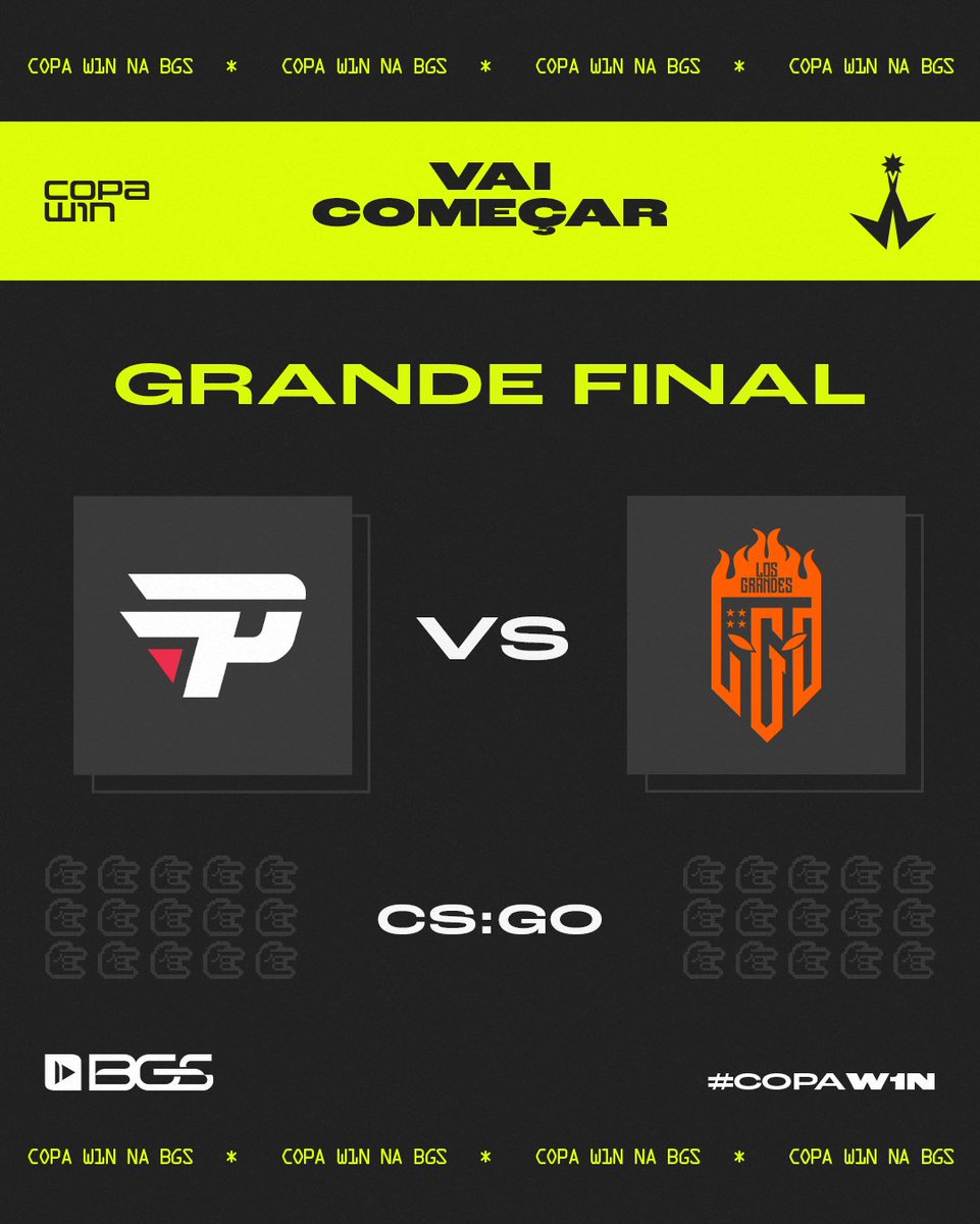 VAI COMEÇAR A GRANDE FINAL DA COPA W1N DE CS:GO

CORRE PRA LIVE QUE A BALA VAI TORAR ENTRE <a href="/paiNGamingBR/">paiN Gaming</a>  E <a href="/losgrandesgg/">LØS</a> 

🏆🔥 twitch.tv/ligaw1n