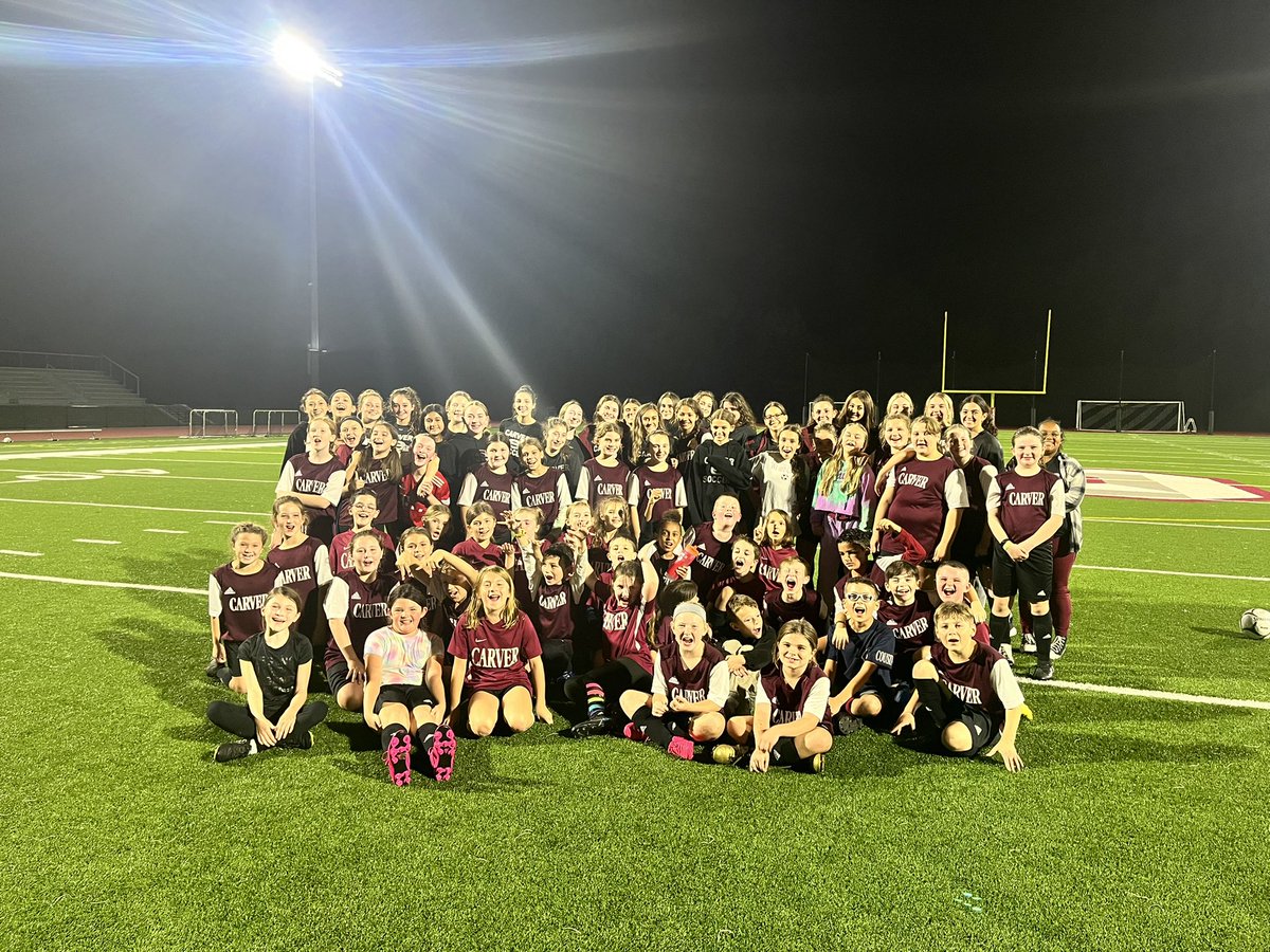 CMHSGSoccer's tweet photo. Thank you Carver Youth Soccer for joining the varsity team for the 2nd annual Crusader Pride Day! https://t.co/oBv5j470U6
