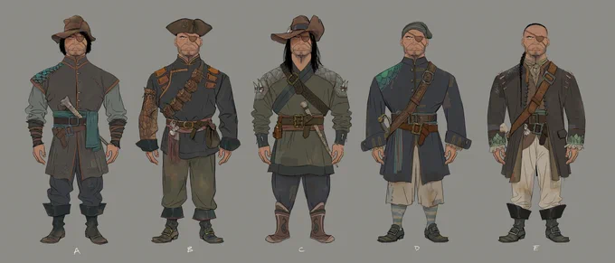 Here are some collaborations I did for The Sea Beast. The characters were designed by Tristan Poulain and . Then I designed the costumes, hair, makeup and palettes on top. Don't think I've ever collaborated on a character like that before :) 