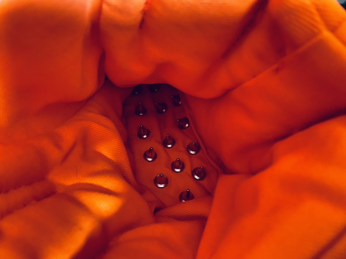 skINMATE's tweet photo. Test of the restraining booties. Puh! The permanent inside spikes are made by a devil! https://t.co/OvntQMbotY