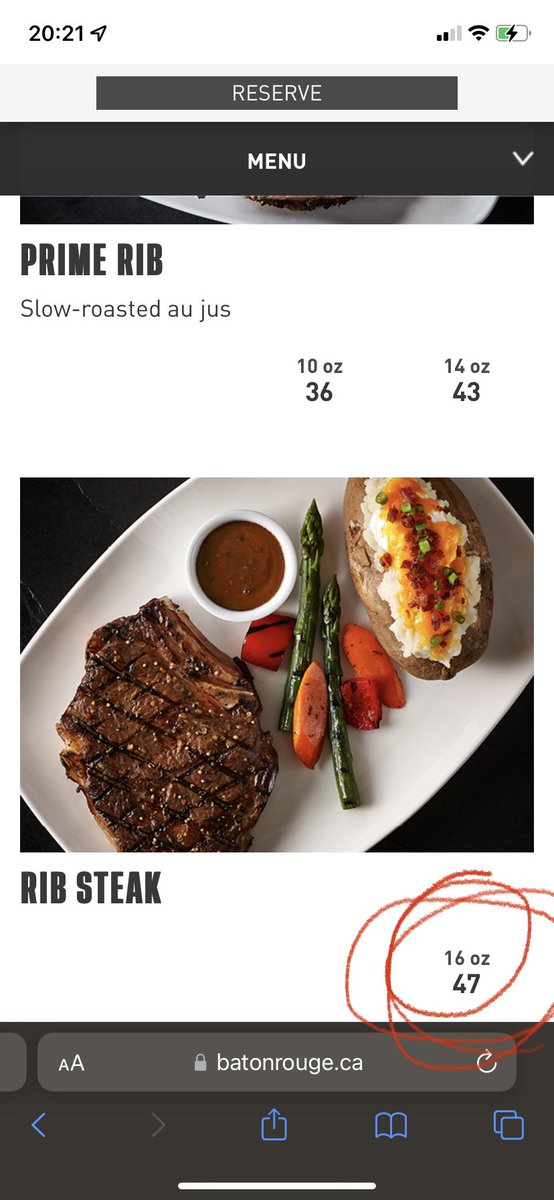 Mathieu243's tweet photo. @stephanebruyere Ayoye! C’était une erreur sur la facture?? Sur le menu du resto de Vaughan la plate rib steak est à 47$ ! Ou bien c’était un steak de 2lbs 😂 https://t.co/NhVHle44zp
