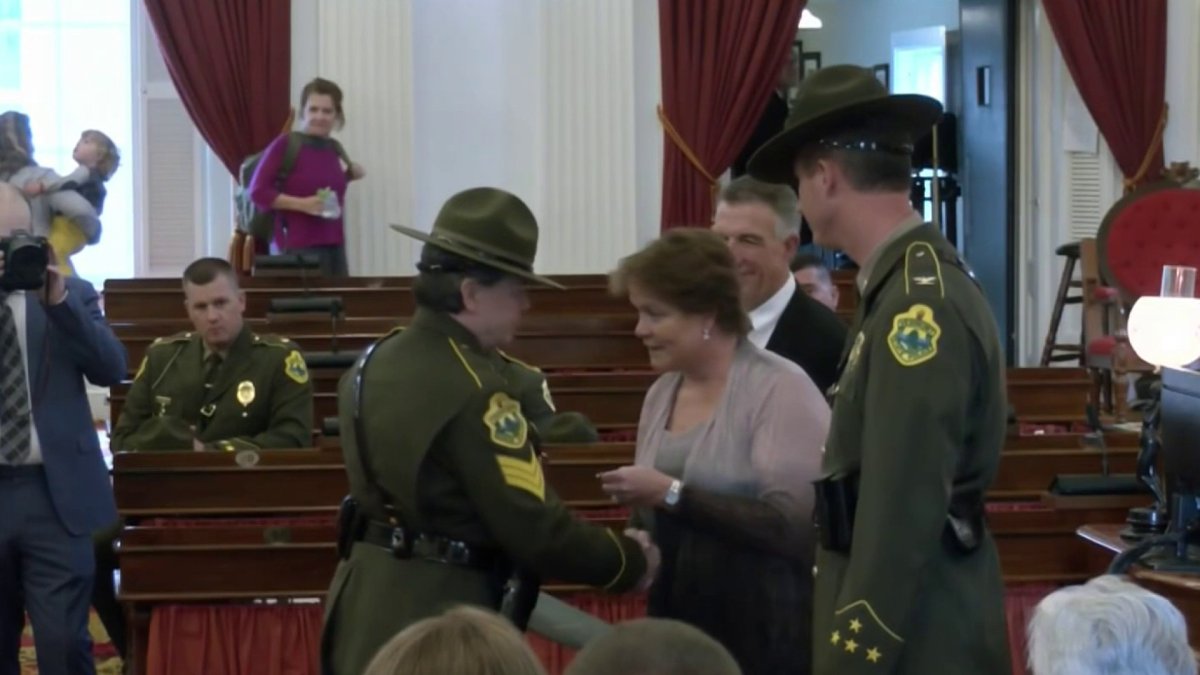 NECN's tweet photo. Murder victim's family thanks Vermont detective for key role in suspect's arrest https://t.co/QxGdQXpEIj https://t.co/QbI2YYvPpQ