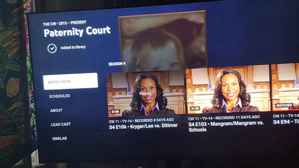 stansterman's tweet photo. @YouTubeTV I have a suggestion: I  tried to somehow highlight one of my favorite episodes of @PaternityCourt today and realized there is no way to do that.  Any way the dev team can help me keep track of my favorite TV shows? https://t.co/qgklLm2Bx2