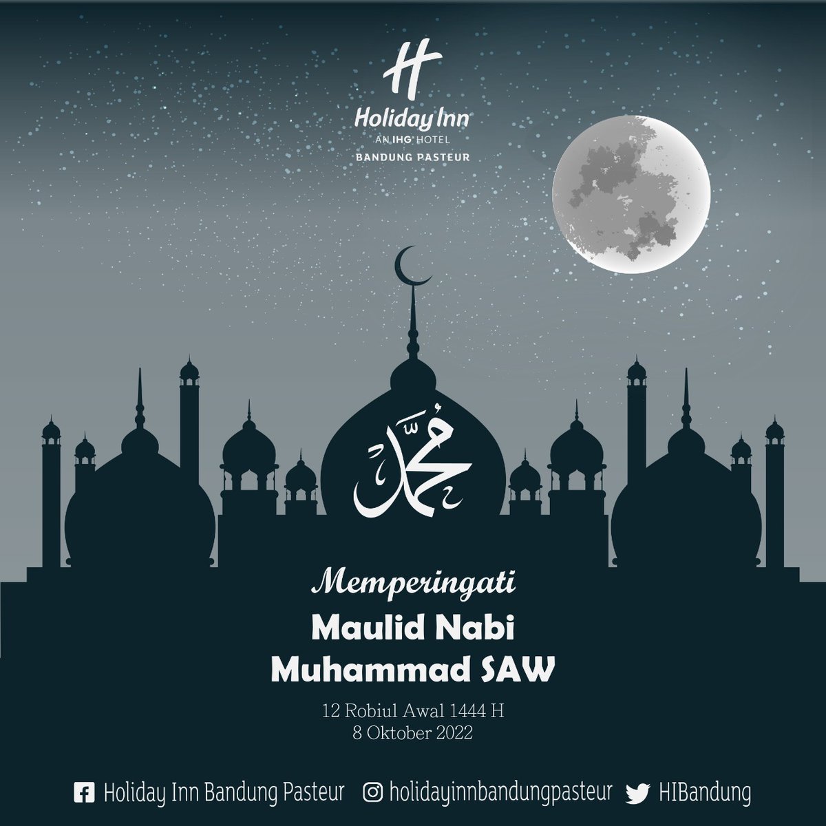 Selamat memperingati hari Maulid Nabi Muhammad SAW.
Mari kita peringati dan tanamkan keteladanan Nabi Muhammad SAW sebagai pedoman hidup kita untuk mencapai kebahagiaan di dunia dan akhirat.
