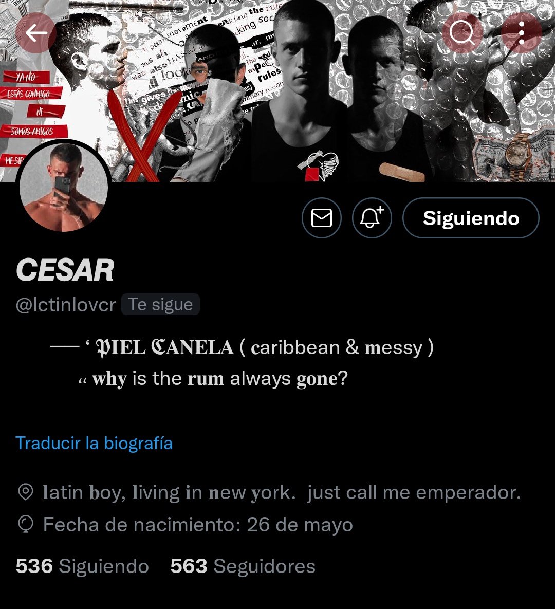 ⚠️⚠️⚠️ PLAGIO ⚠️⚠️⚠️
Este tipo ha palgiado no solamente el layout sino también la biografía de otro personaje, cuando le pedimos que dé créditos por recursos que no son suyos prefirió borrar el tweet con nuestras respuestas. Ayúdenos a reportar la cuenta.

x.com/aboyxncold?t=b…